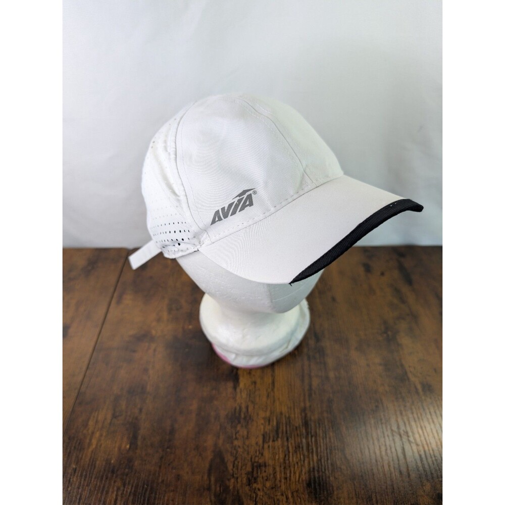 Avia Athletic Hat Womens One Size White Black Mesh Adjustable
